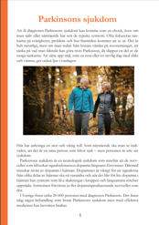 Broschyr om Parkinsons sjukdom